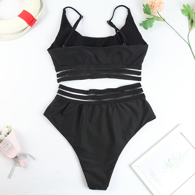 Black Cut-Out Bandeau Bikini Set – Summer Noir - Mira Belle