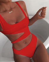 Cut-Out One-Piece Swimsuit with Push-Up — Summer Monokini - Mira Belle 