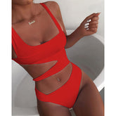 Cut-Out One-Piece Swimsuit with Push-Up — Summer Monokini - Mira Belle 
