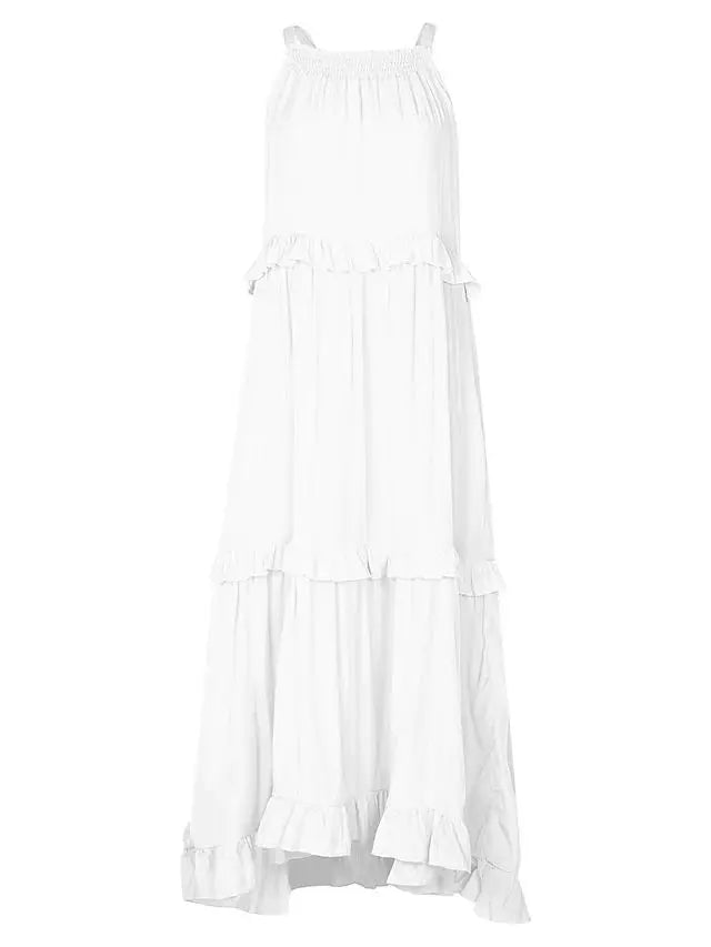 Fitshinling Ruffles Party Long Dresses For Women Costume Sexy Sleeveless Maxi Dress Dance Wear A Line Boho Holiday Vestidos - Mira Belle 