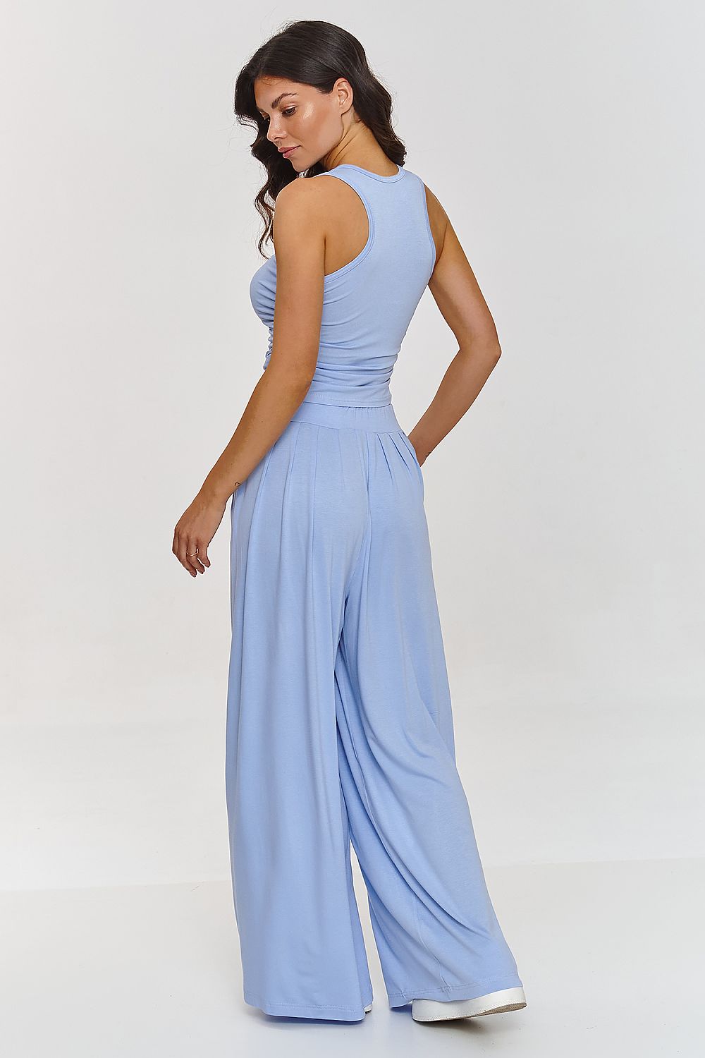 Viscose Whisper Two-Piece Set — Soft Elegance in Blue - Mira Belle 